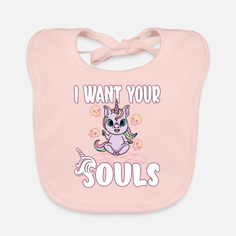 Satan Beelzebub Devil Gothic Pentagram Mystical Organic Baby Bibs