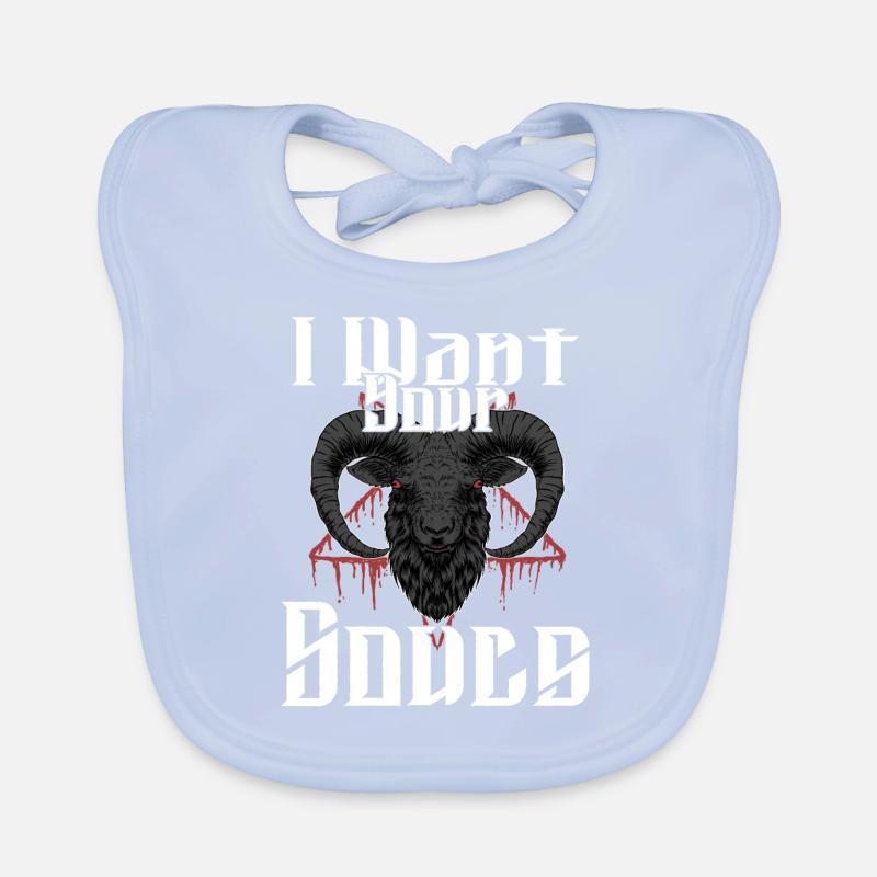 Satan Beelzebub Devil Gothic Pentagram Mystical Organic Baby Bibs