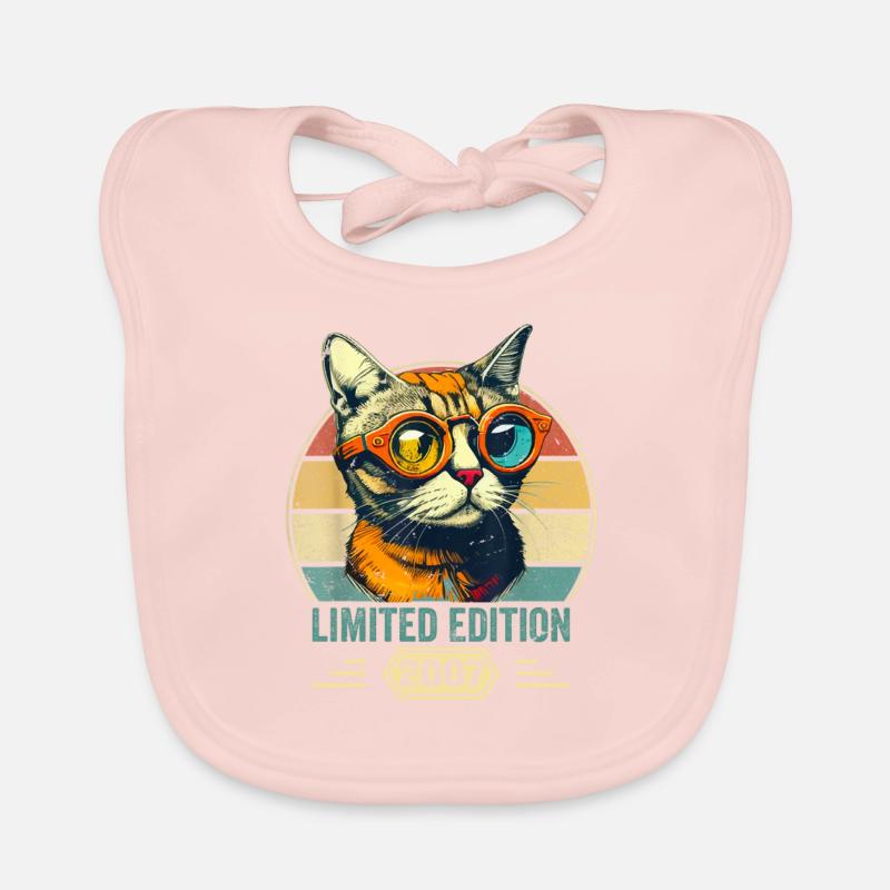 Awesome since 2007 Cat Birthday Gift Organic Baby Bibs