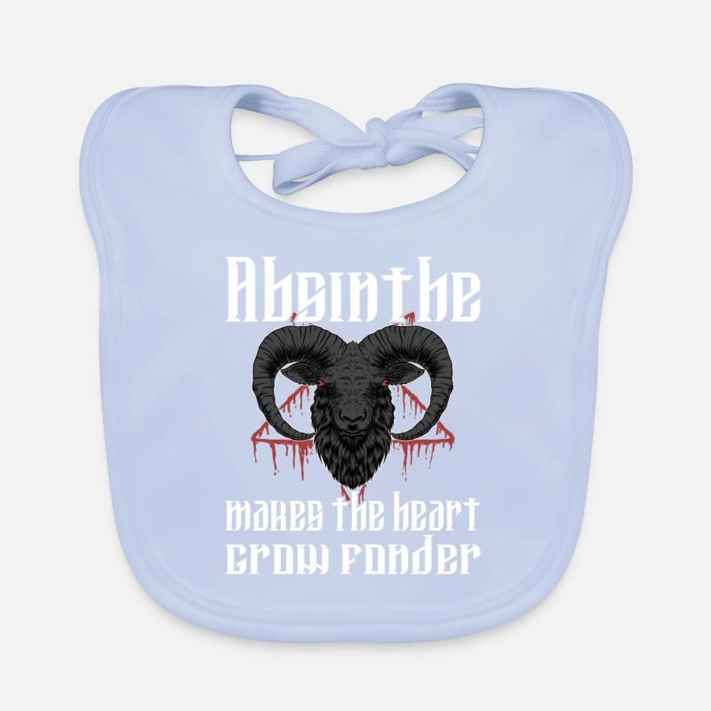 Satan Beelzebub Devil Gothic Pentagram Mystical Organic Baby Bibs