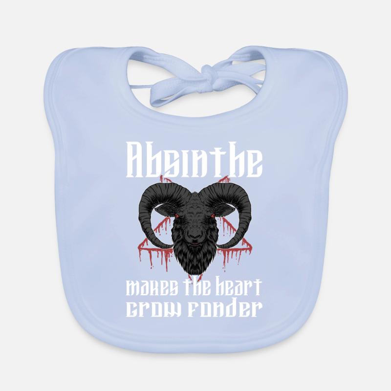 Satan Beelzebub Devil Gothic Pentagram Mystical Organic Baby Bibs