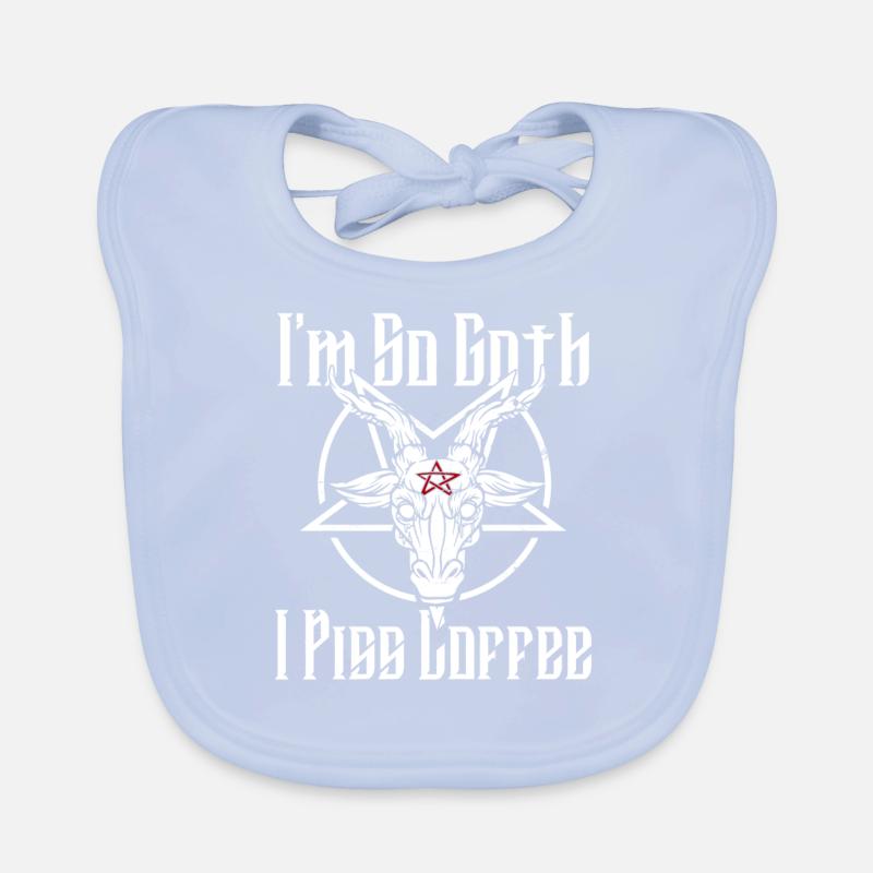 Satan Beelzebub Devil Gothic Pentagram Mystical Organic Baby Bibs