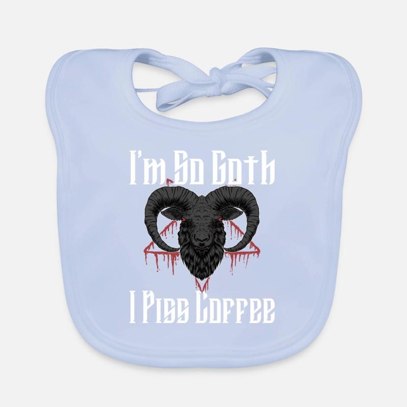 Satan Beelzebub Devil Gothic Pentagram Mystical Organic Baby Bibs