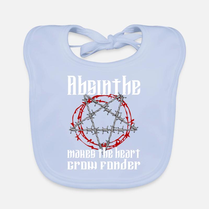 Satan Beelzebub Devil Gothic Pentagram Mystical Organic Baby Bibs