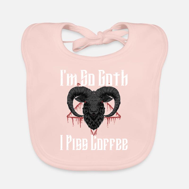 Satan Beelzebub Devil Gothic Pentagram Mystical Organic Baby Bibs