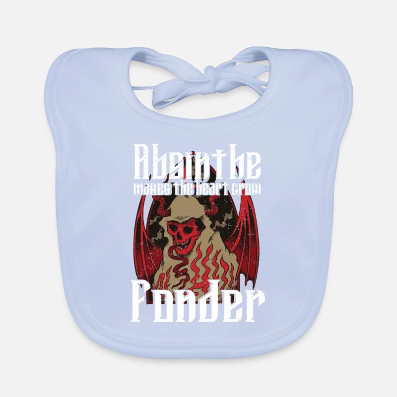 Satan Beelzebub Devil Gothic Pentagram Mystical Organic Baby Bibs