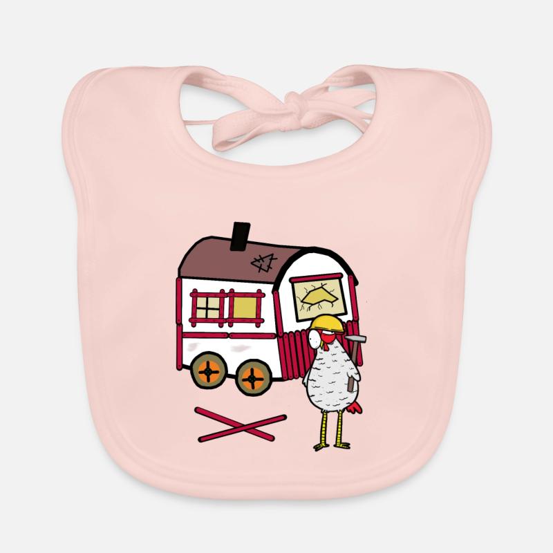 Construction Trailer Craftsman Chicken Tool Timyhaus Organic Baby Bibs