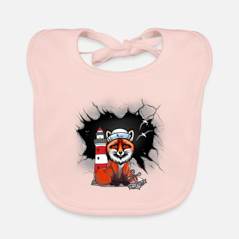 sailor fox sailor maritime Organic Baby Bibs