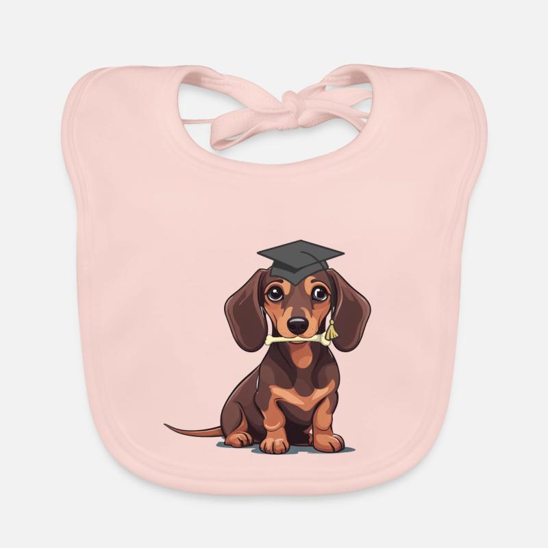 Dachshund Student Dog Study Study Dogs Organic Baby Bibs