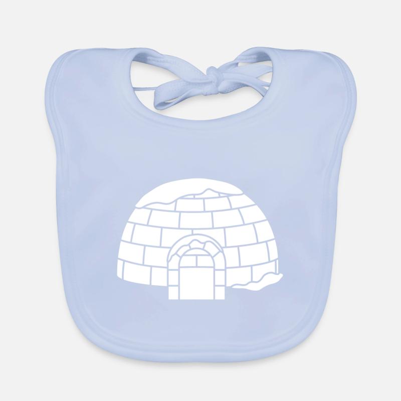 Maison de neige en forme de dôme igloo Eskimo Inuit Bavoir bio Bébé