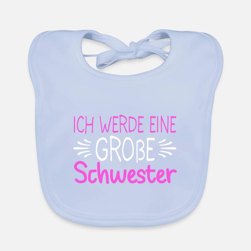 Ich Werde Eine Große Schwester Geschwisterliebe Baby Bio-Lätzchen
