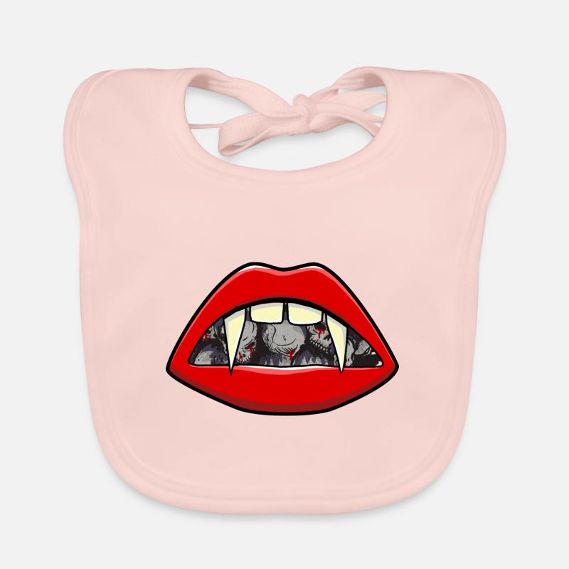 Halloween Vampir Mund Blutsauger Vampire Baby Bio-Lätzchen