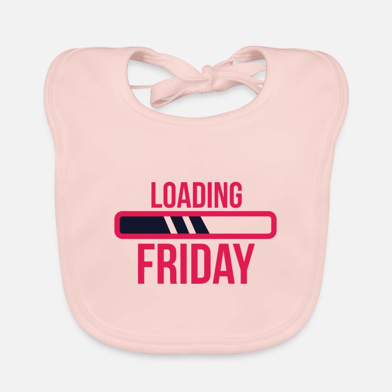 Friday Friday weekend celebrations party loading bar Organic Baby Bibs
