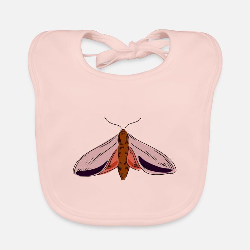 Butterfly moth moth insect moth Organic Baby Bibs