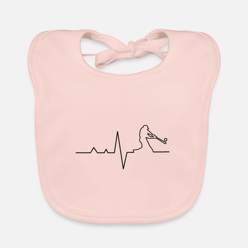 Ligne de coeur de baseball Bavoir bio Bébé
