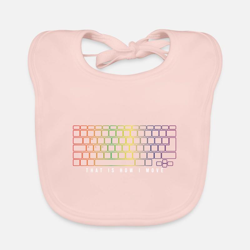 Gamer WASD Gaming PC Master Race Zocker Geschenk Baby Bio-Lätzchen