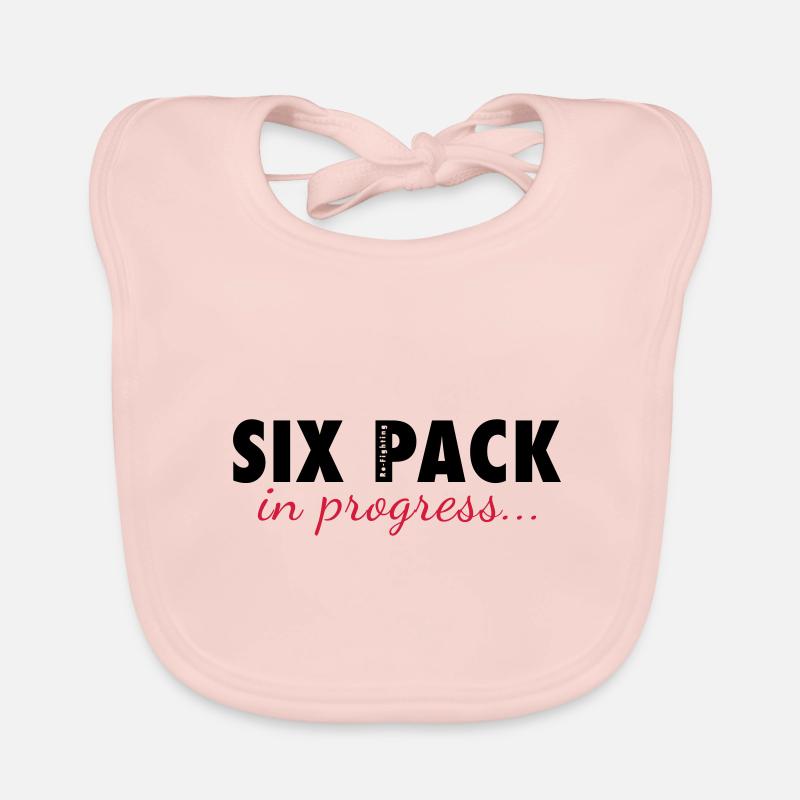 SIX PACK en cours - Motivation d'entraînement drôle Bavoir bio Bébé