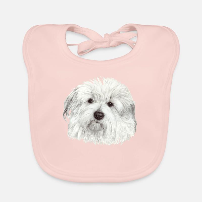 Coton-de-Tuléar - Bavoir bio Bébé - rose