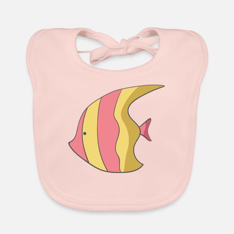 Poisson rayé Bavoir bio Bébé