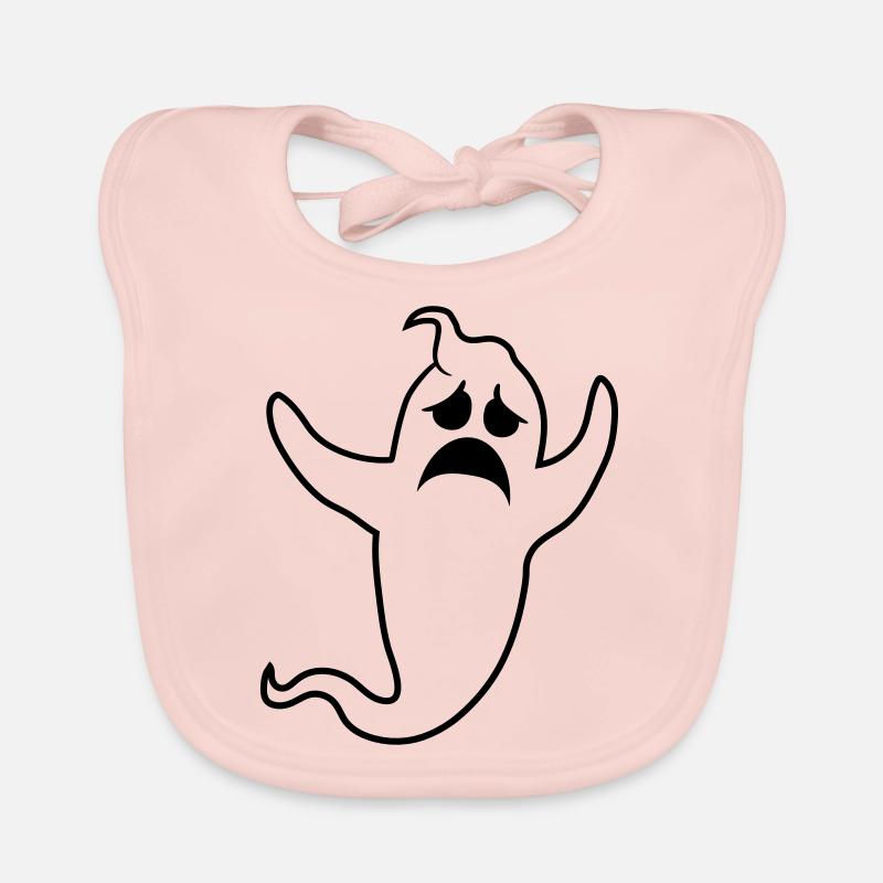 sad unhappy weeping howl ghost ghost Organic Baby Bibs