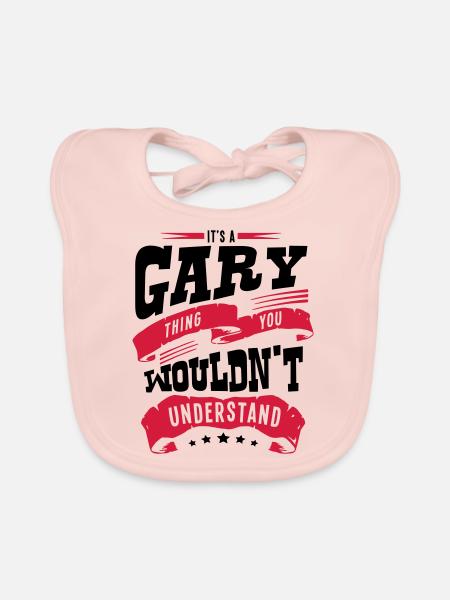 gary name thing you wouldnt understand - Organic Baby Bibs - rose