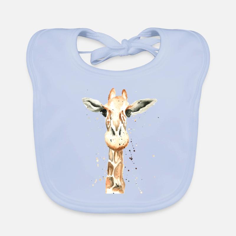 Giraffe Aquarell Baby Bio-Lätzchen