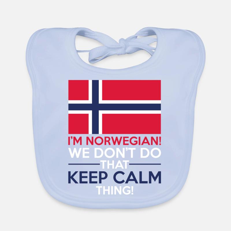I'm norwegian We don't do that keep calm thing Organic Baby Bibs