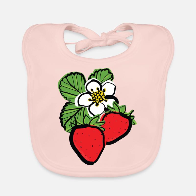 Erdbeeren Früchte Baby Bio-Lätzchen