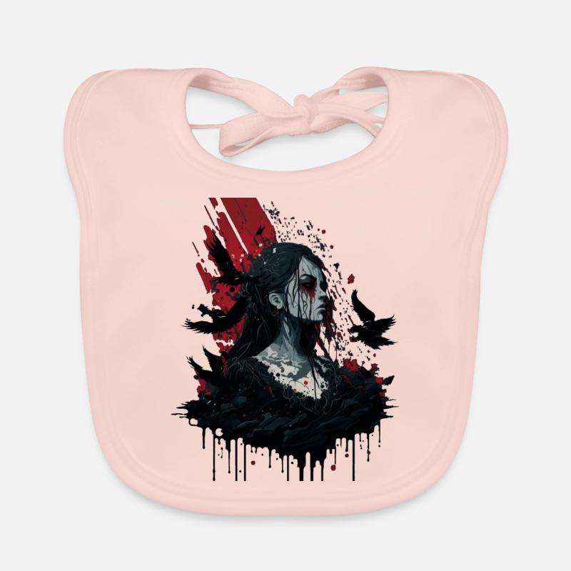 Dunkles Mädchen II Baby Bio-Lätzchen