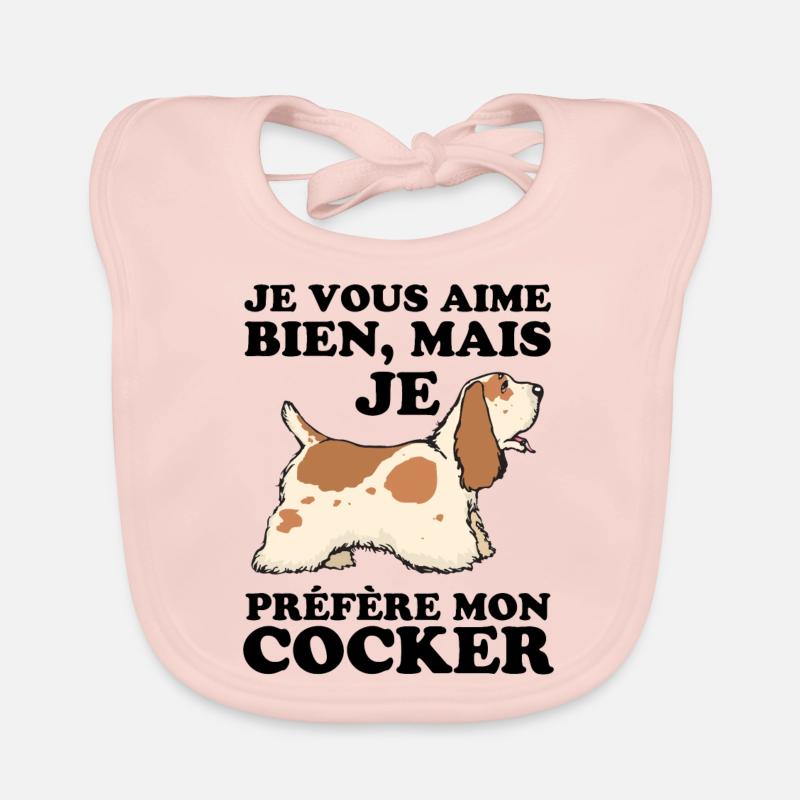 je préfère mon cocker 1 Bavoir bio Bébé