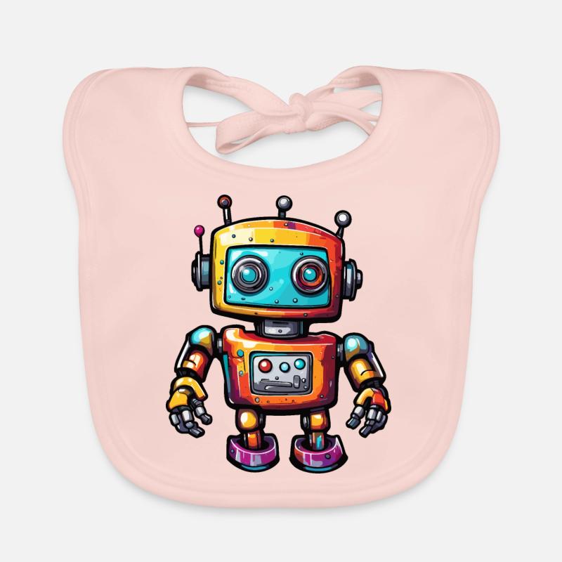 Robot / Machine / AI / Technology / Mechanics Organic Baby Bibs