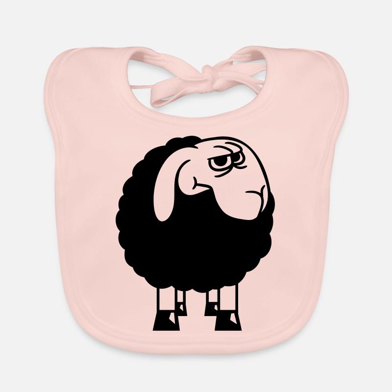 Schaf Guckt Skeptisch Kritisch Misstrauisch Starrt Baby Bio-Lätzchen