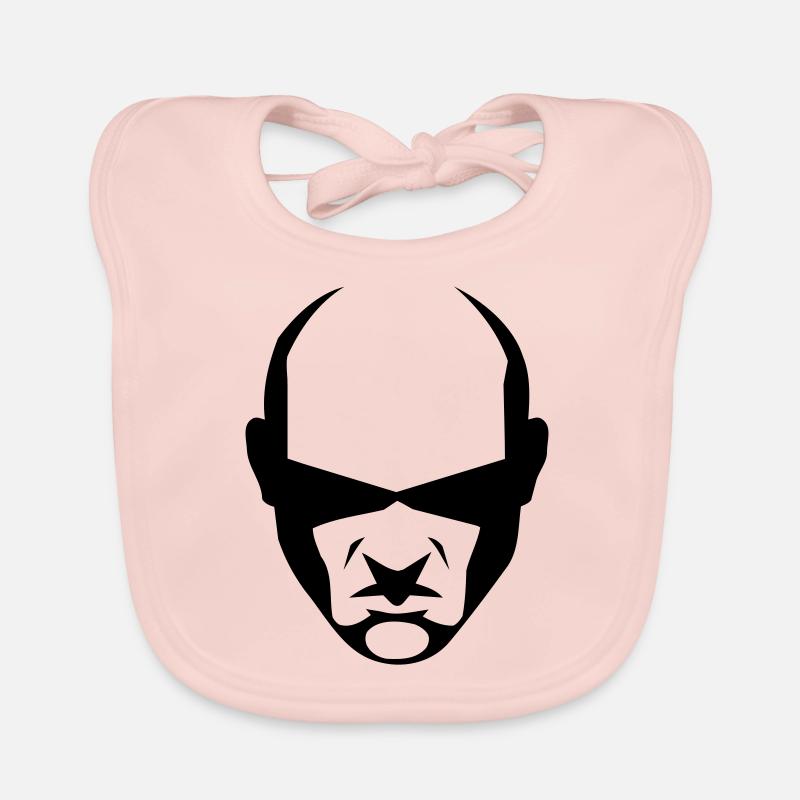 balded head - Organic Baby Bibs - rose