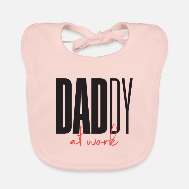 Daddy Dad at work Baby Bio-Lätzchen