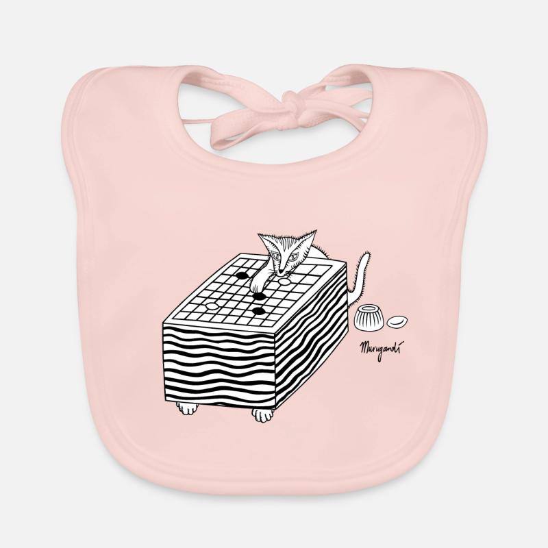 Sniffing the Third Line (Black on White) Organic Baby Bibs