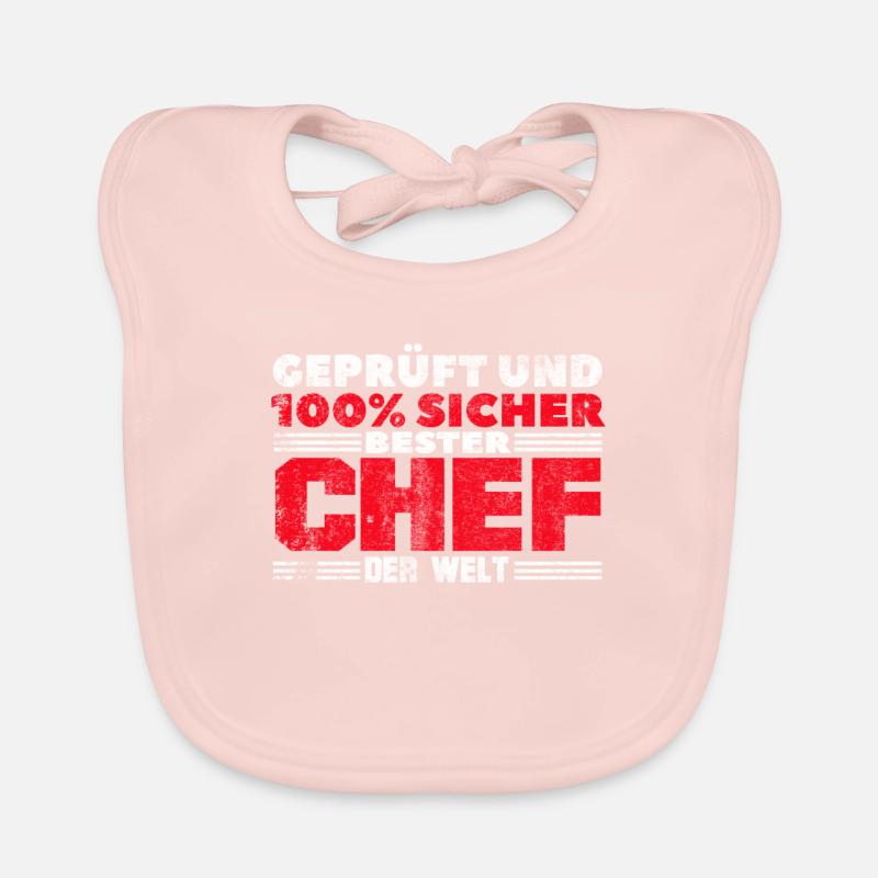 Bester Chef der Welt - Baby Bio-Lätzchen - Rose