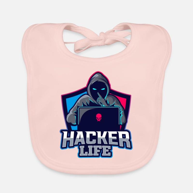 Hacker Life - Baby Bio-Lätzchen - Rose