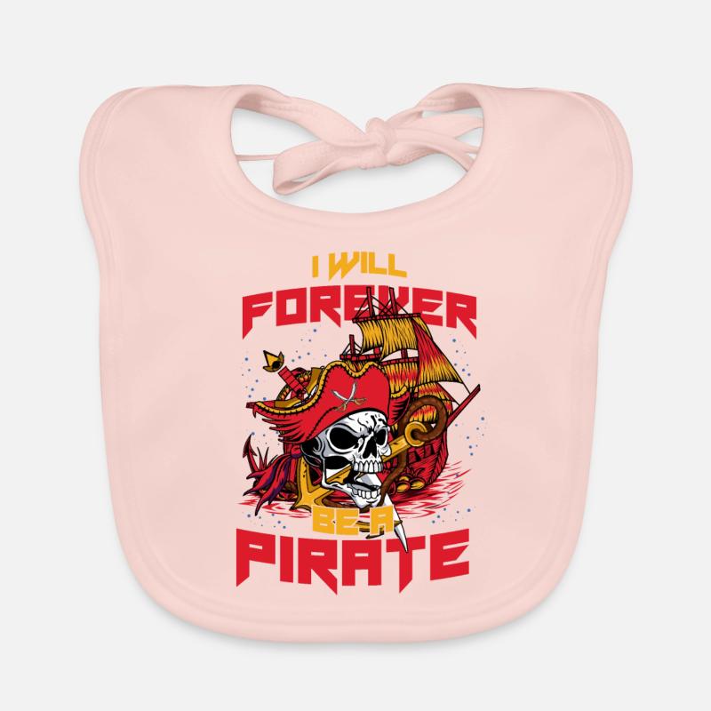 i will forever be a pirate Organic Baby Bibs