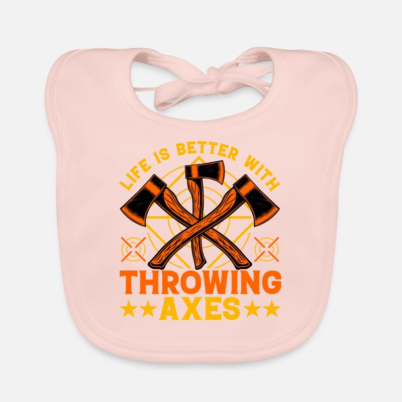 Life is better with Throwing Axes Baby Bio-Lätzchen