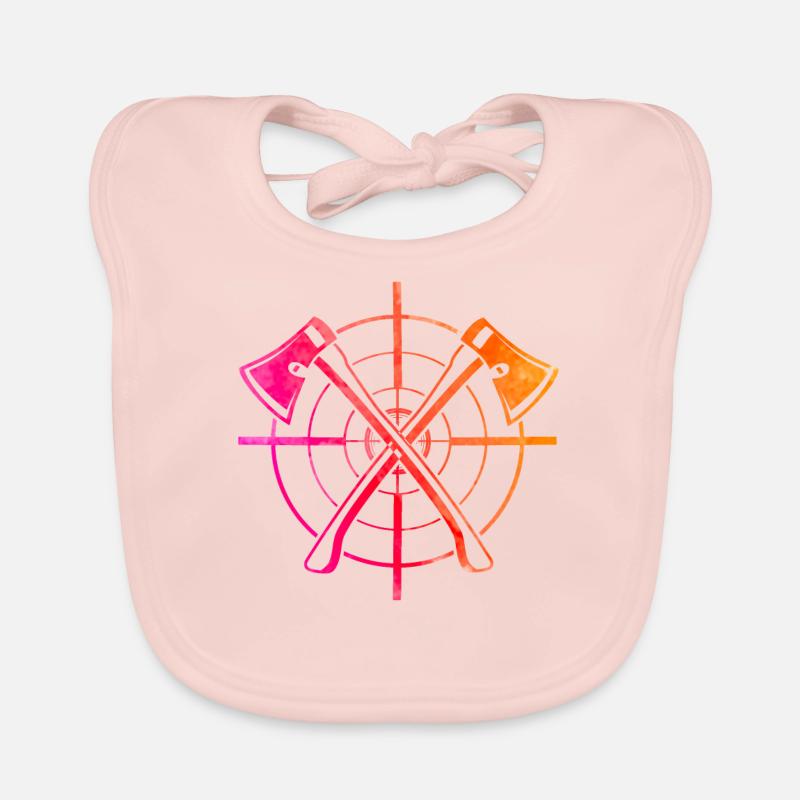 Axe Throw Retro Organic Baby Bibs