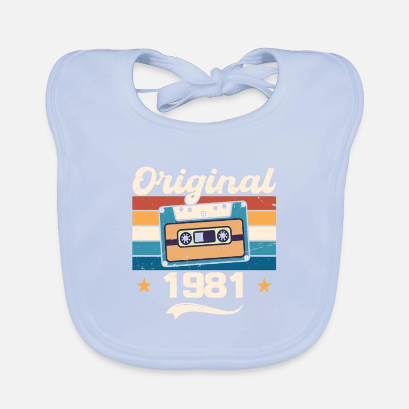 Born Gift Original 1981 Gift Idea 1981 Organic Baby Bibs