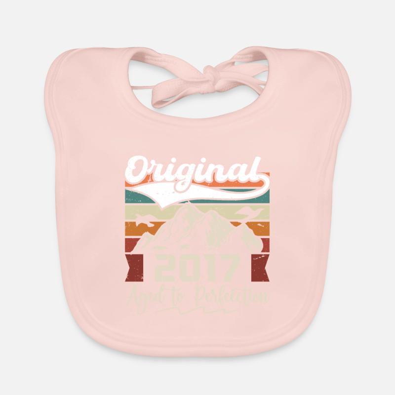 2017 - Gift born in 2017 Organic Baby Bibs