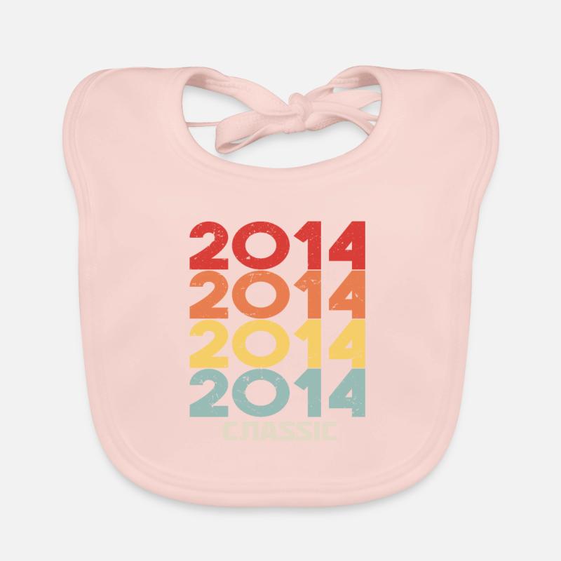 2014 Anniversaire dans le style vintage classique 2014 Bavoir bio Bébé