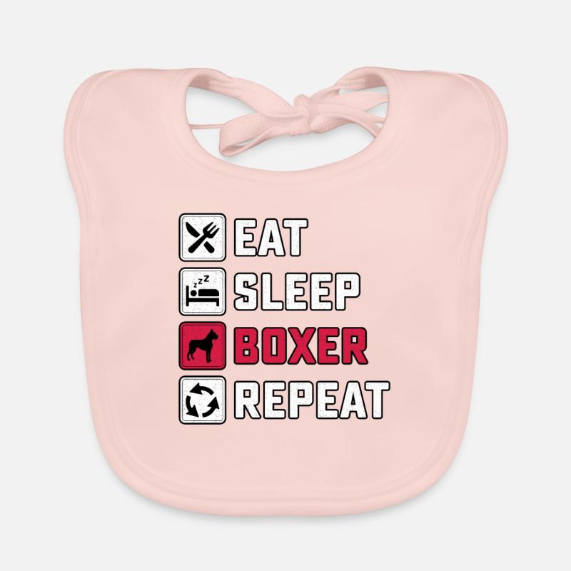 Manger Sommeil Boxer Répéter Bavoir bio Bébé