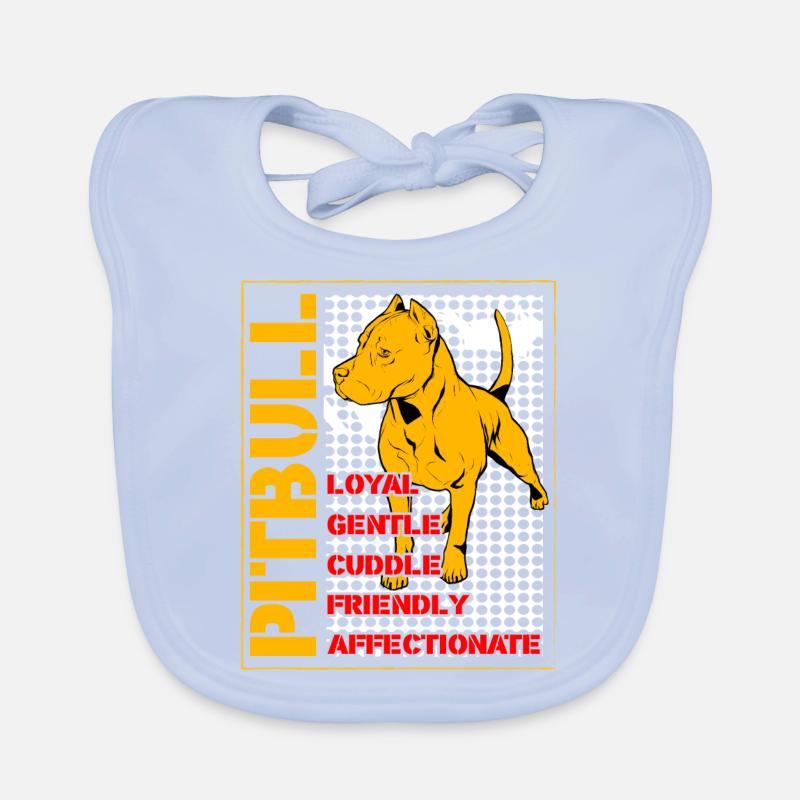 Pitbull loyal gentle cuddle friendly affectionate Baby Bio-Lätzchen