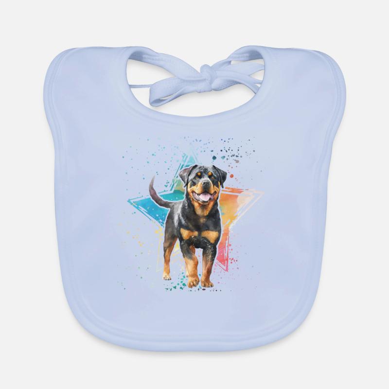Rottweiler Rétro Bavoir bio Bébé