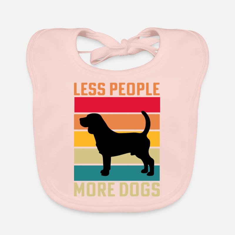 Moins de gens plus de chiens Bavoir bio Bébé