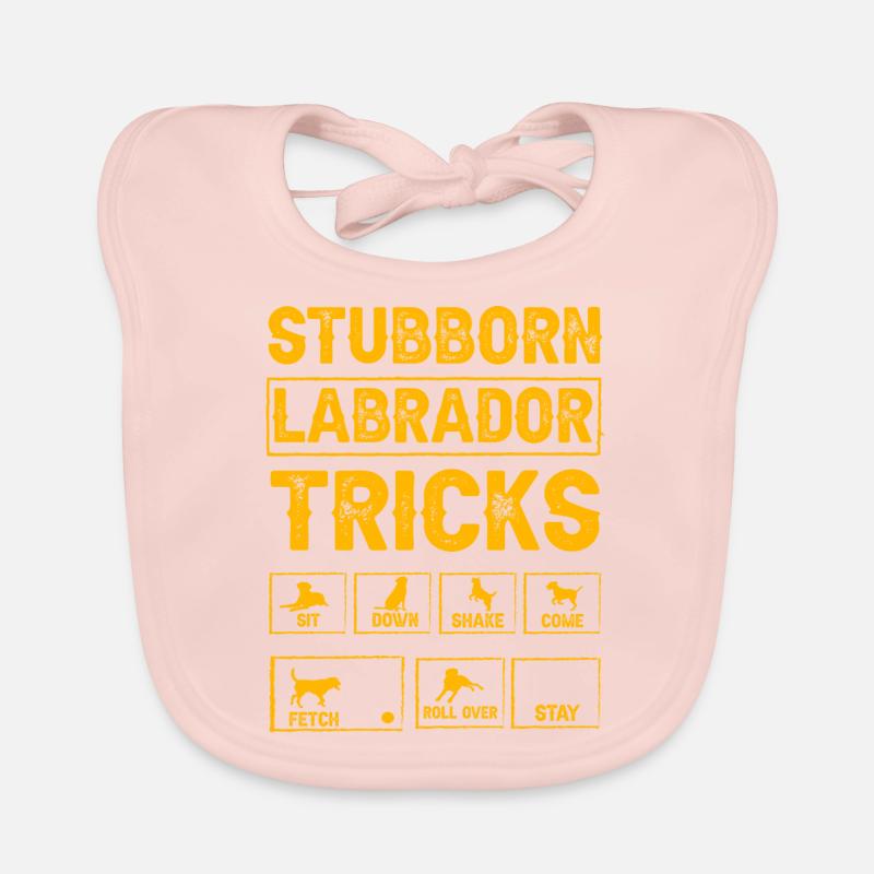 Stubborn labrador tricks Organic Baby Bibs