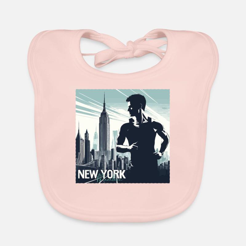 Runner Running Shirt Organic Baby Bibs
