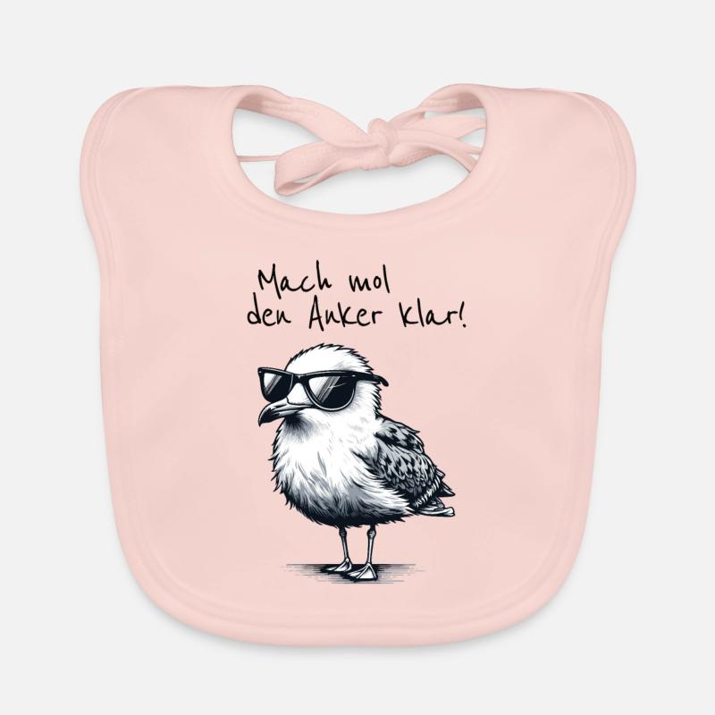 Mach mol den Anker klar Coole Seemöwe Spruch Bavoir bio Bébé